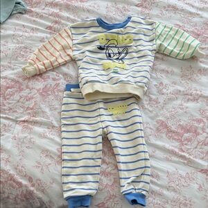 Striped Donald Duck Baby Outfit